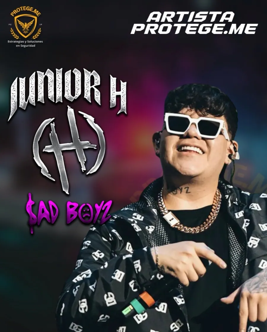 Junior H · Sad Boyz: experiencia de Protégeme en seguridad artística y eventos